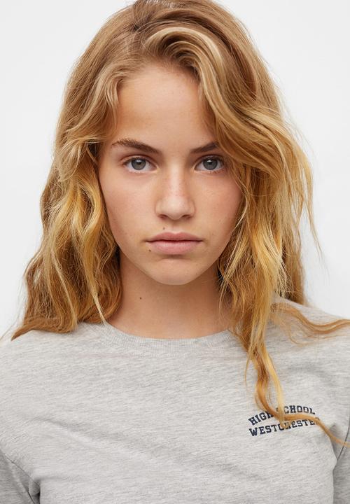 MANGO - T-shirt  sweet - grey