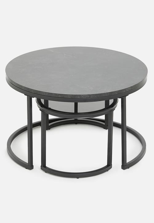 Sixth Floor - Spiro coffee table set of 2 - black
