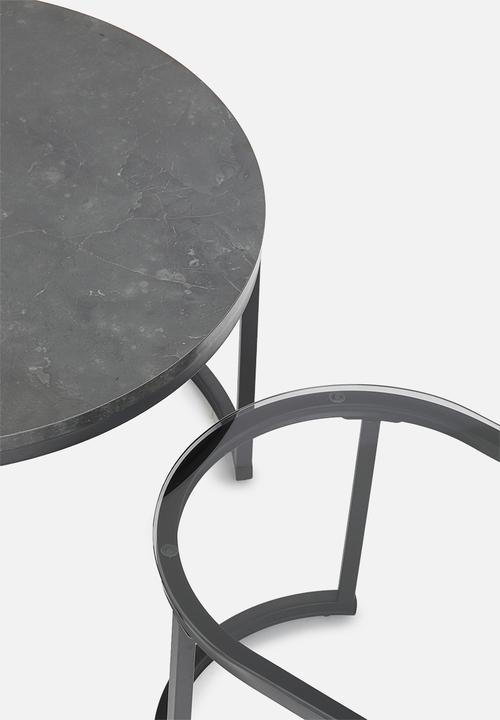 Sixth Floor - Spiro coffee table set of 2 - black