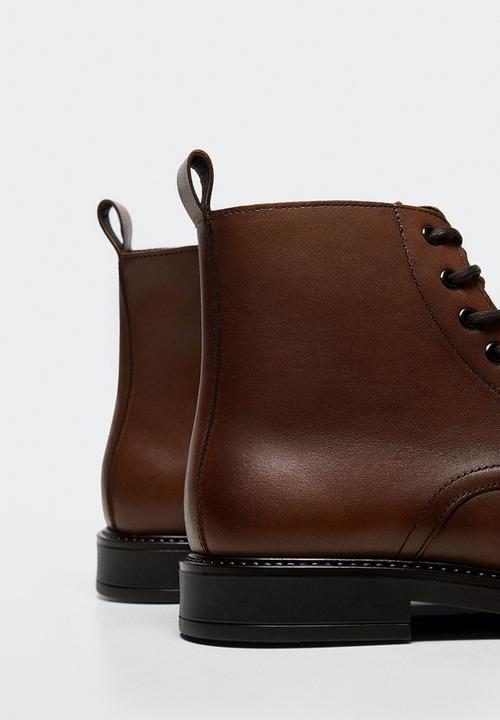 MANGO - Ankle boots cortona - med brown
