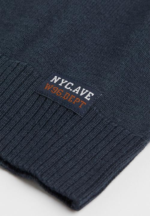H&M - Fine-knit cotton jumper - navy blue