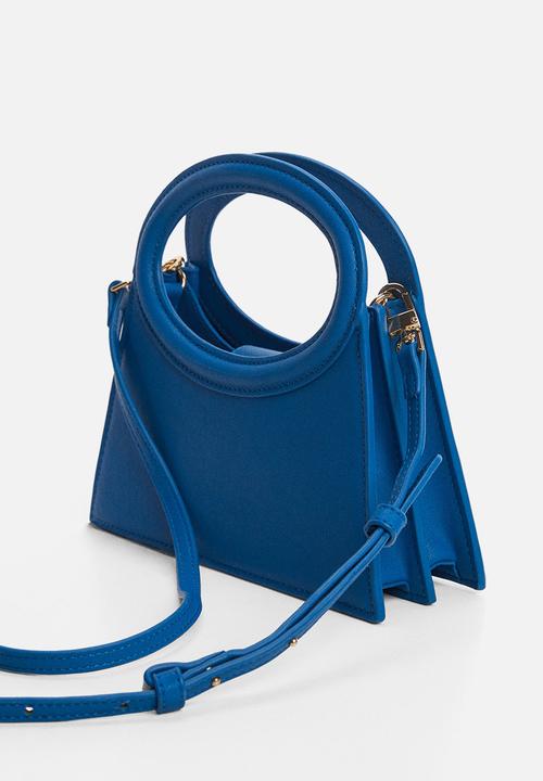 MANGO - Geometric bag - turquoise