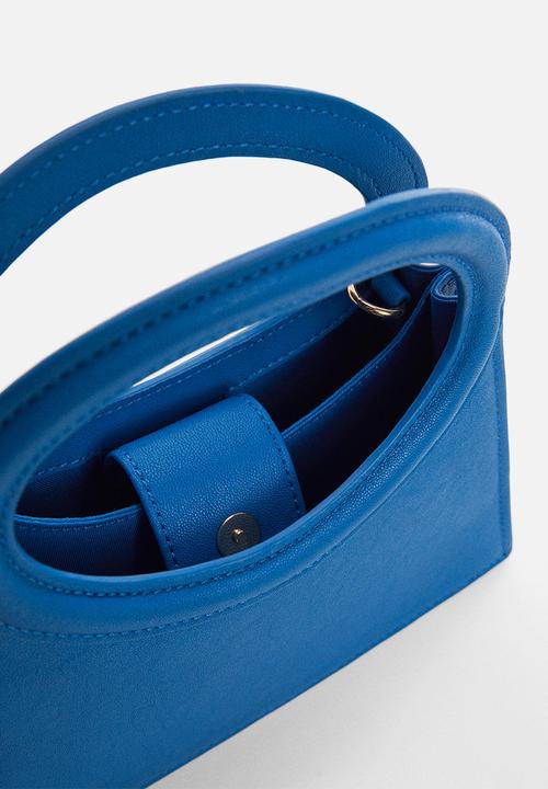 MANGO - Geometric bag - turquoise