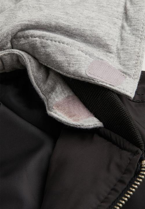H&M - Hooded bomber jacket - black
