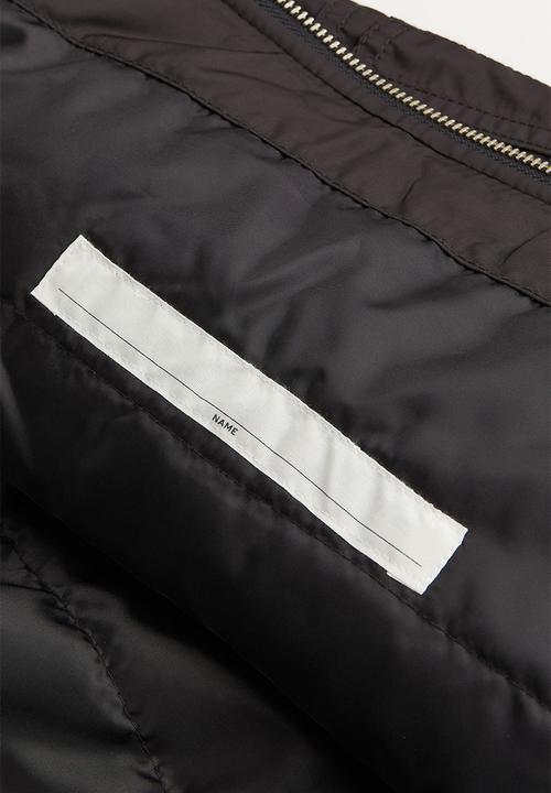 H&M - Hooded bomber jacket - black