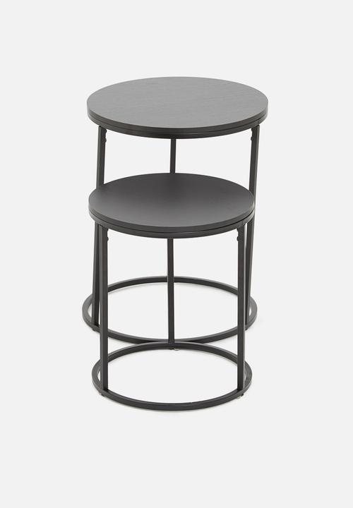 H&S - Vivienne nested side tables - black 
