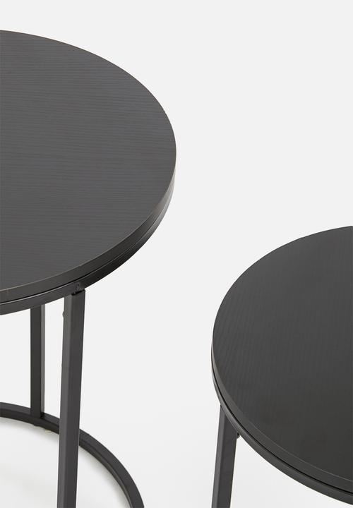 H&S - Vivienne nested side tables - black 