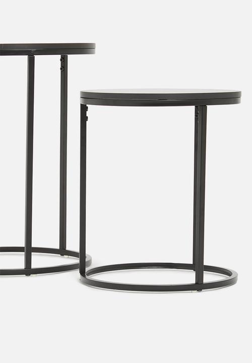 H&S - Vivienne nested side tables - black 
