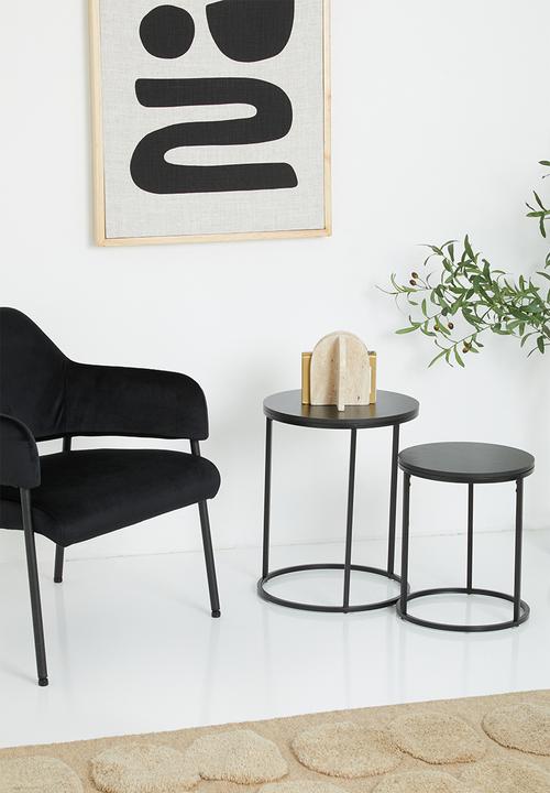 H&S - Vivienne nested side tables - black 