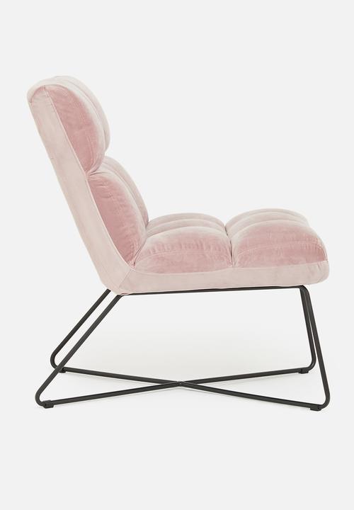 Sixth Floor - Alba lounge chair - soft pink
