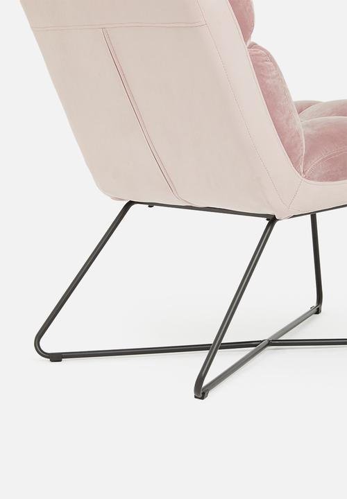 Sixth Floor - Alba lounge chair - soft pink