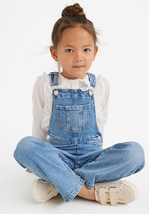 H&M - Comfort stretch dungarees - light denim blue