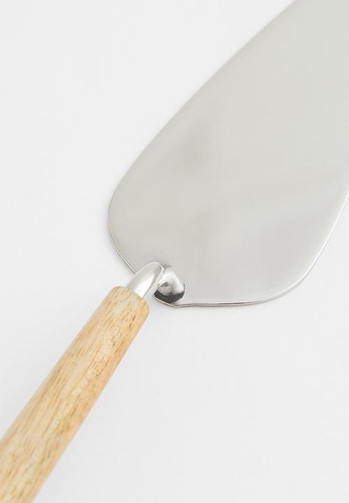 H&M - Metal and wood cake slice - silver