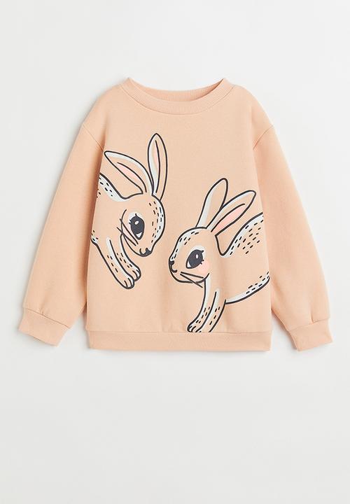 H&M - Printed sweatshirt - light beige/bunnies