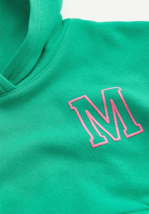 H&M - Printed hoodie - green/block-coloured