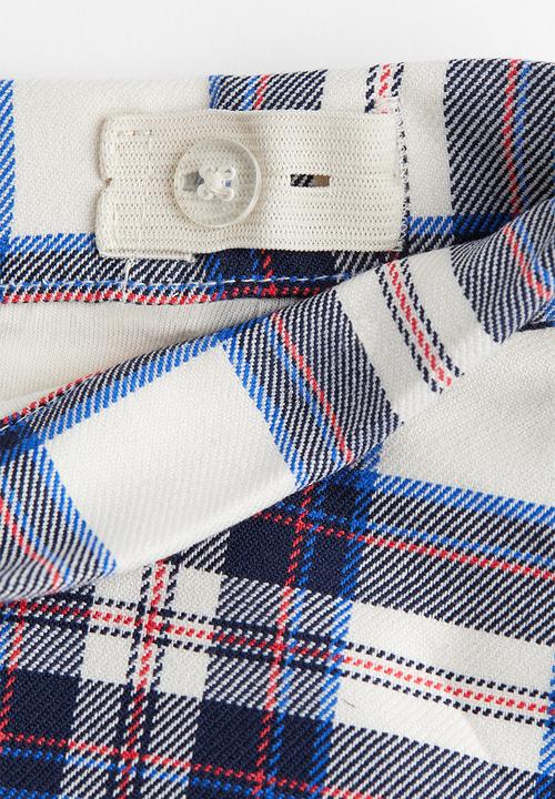 H&M - Twill skirt - cream/checked