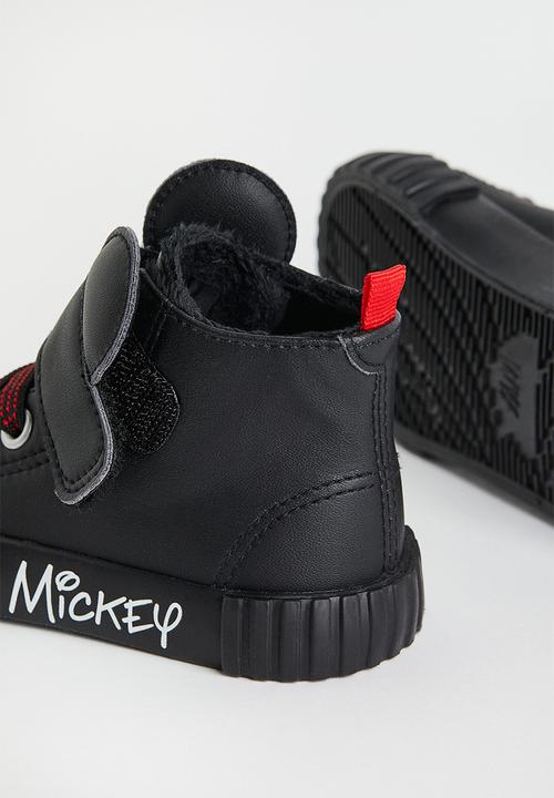 H&M - Warm-lined hi-tops - black/mickey mouse