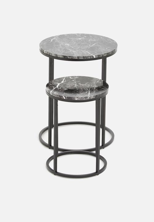 H&S - Freya nested side tables - black