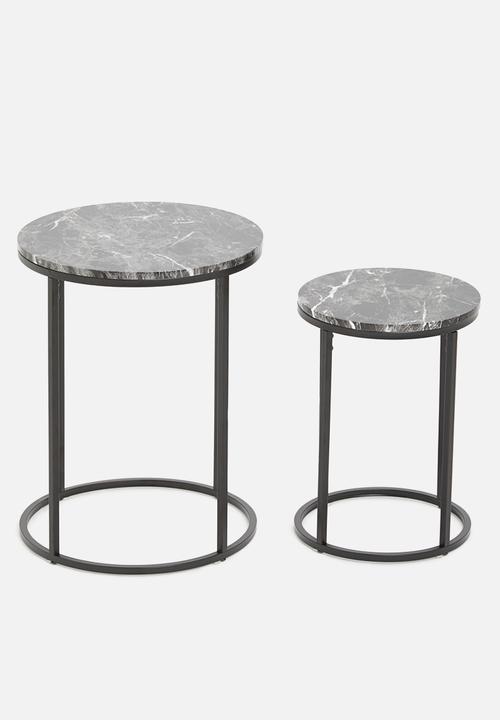 H&S - Freya nested side tables - black