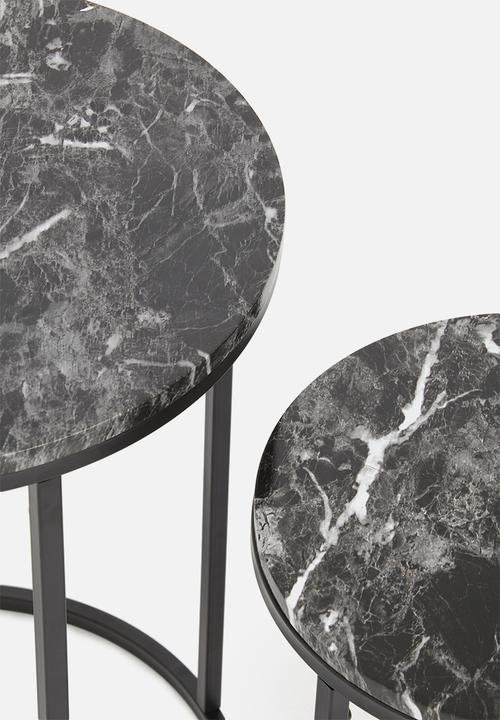H&S - Freya nested side tables - black