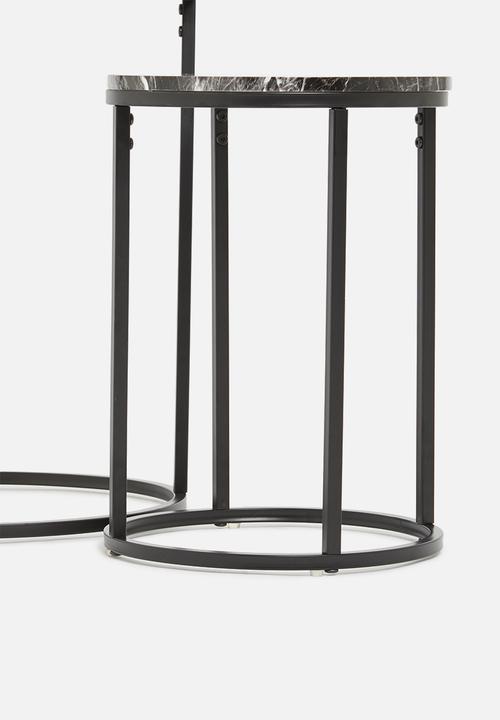 H&S - Freya nested side tables - black