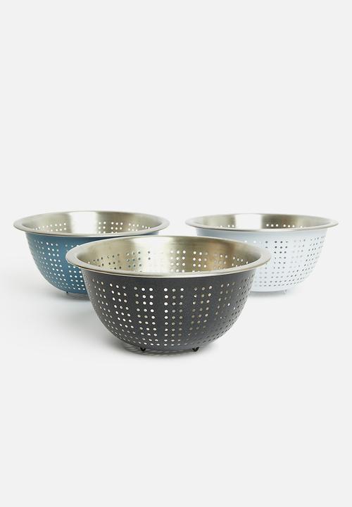 Excellent Houseware - Stainless steel colander - anthracite