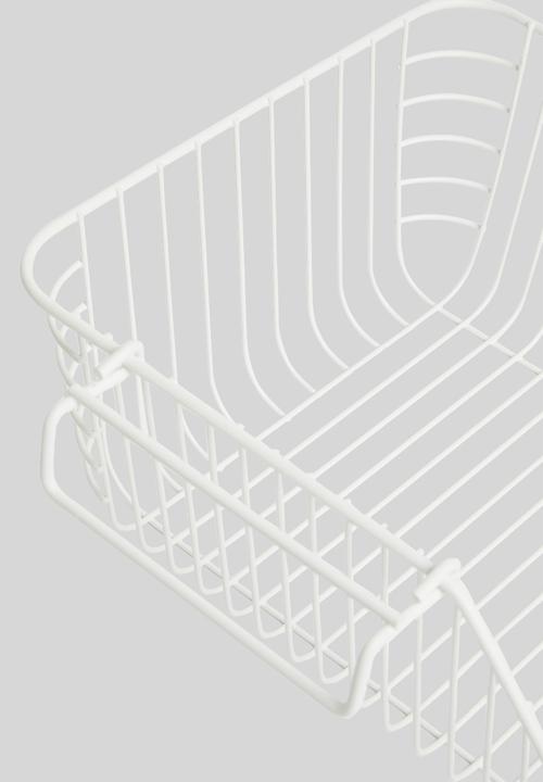Excellent Houseware - Wire metal basket - white