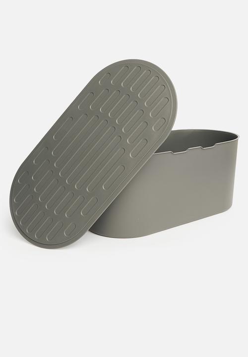 Excellent Houseware - Bread bin with lid - grey