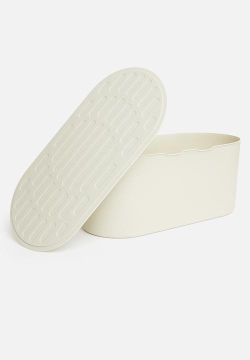 Excellent Houseware - Bread bin with lid - cream