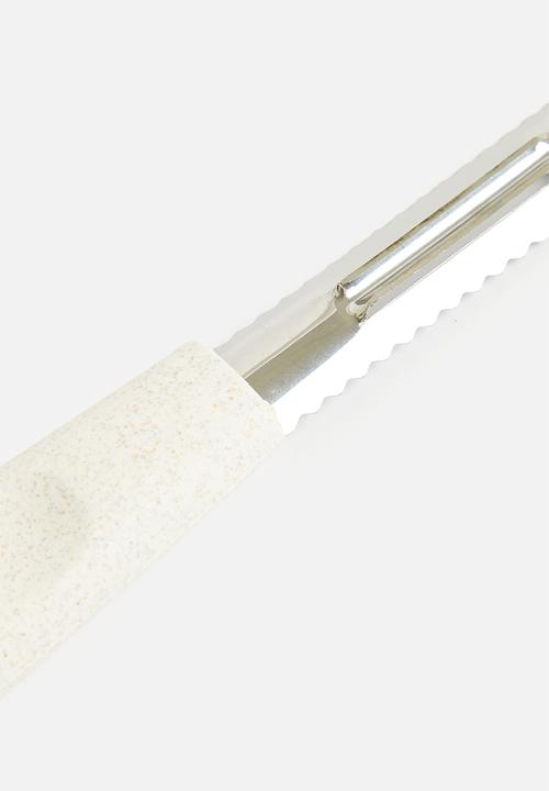 Excellent Houseware - Stainless steel peeler - white
