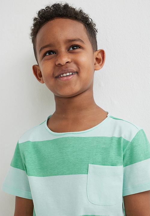 H&M - 2 Pack cotton T-shirts - turquoise & navy blue 