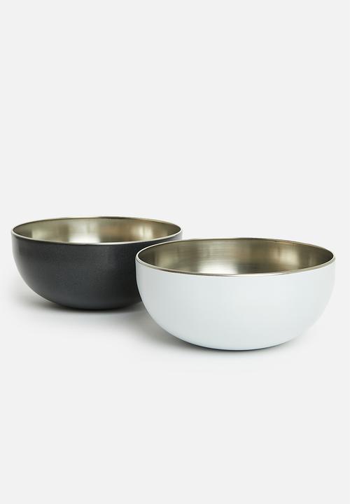 Excellent Houseware - Stainless steel bowl - cream white