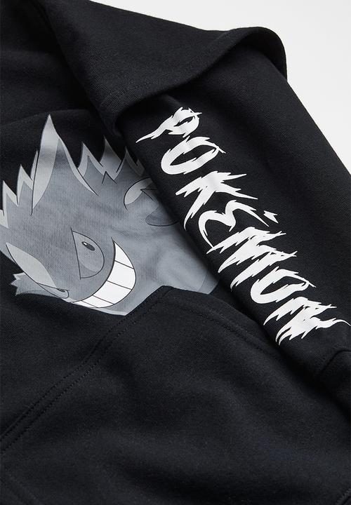 H&M - Printed hoodie - black/pokémon