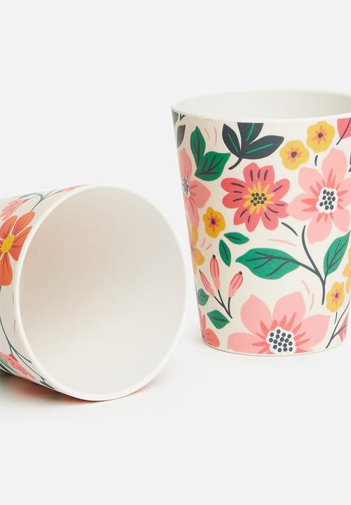 Excellent Houseware - Disty floral cup set - multi