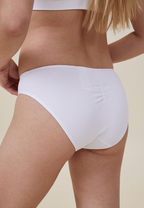 Cotton On - Seamless gathered bikini brief - white