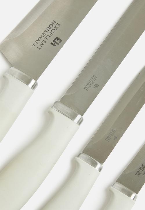Excellent Houseware - Knife set - white