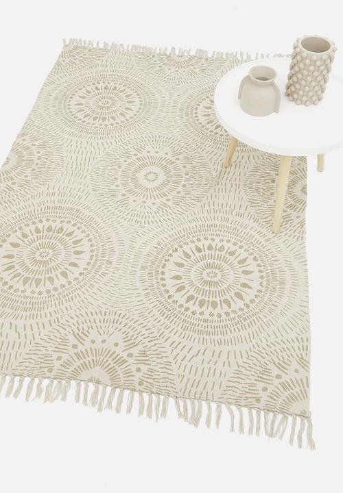 H&S - Sun printed rug - white