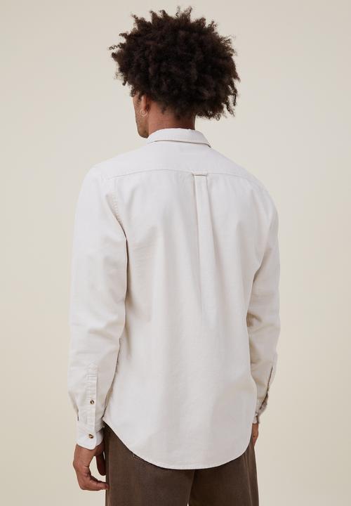 Cotton On - Portland long sleeve shirt - bone cord