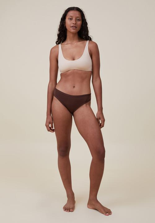 Cotton On - So soft bikini brief - fondue fudge
