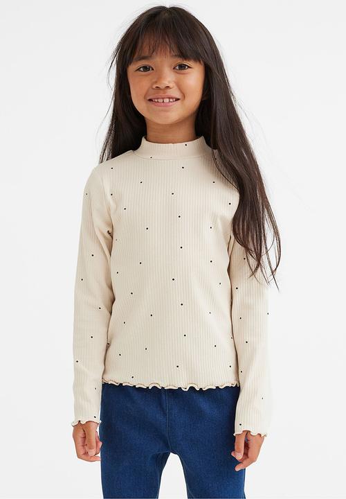H&M - 2 Pack polo-neck tops - purple/spotted