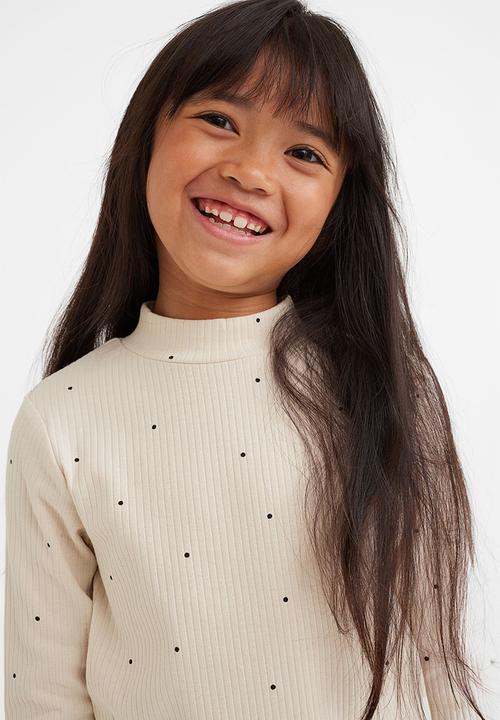 H&M - 2 Pack polo-neck tops - purple/spotted