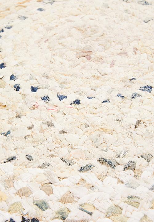 H&S - Denim & jute round rug - plain