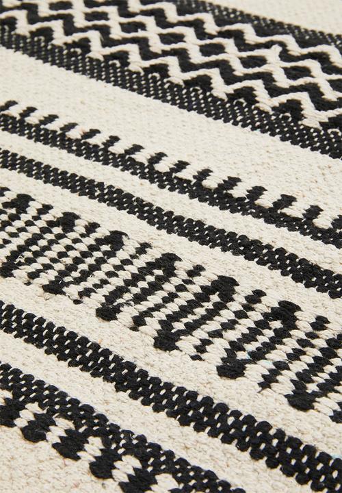 H&S - Kali woven bath mat - black