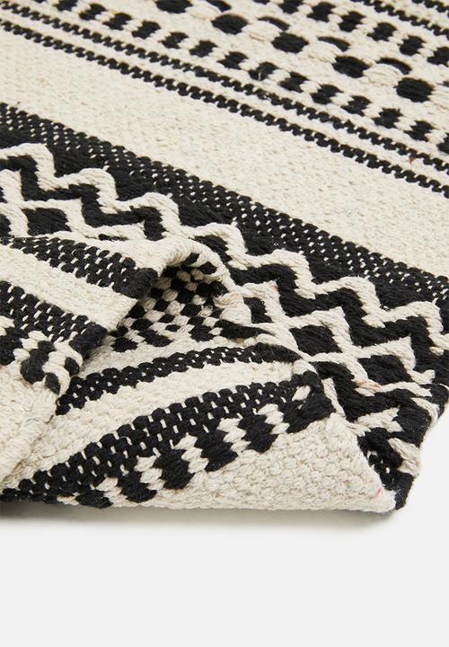 H&S - Kali woven bath mat - black