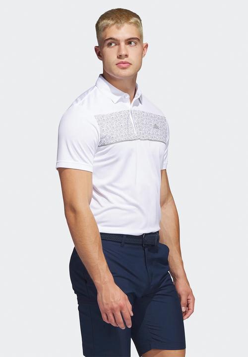 adidas Performance - Chest print polo - white