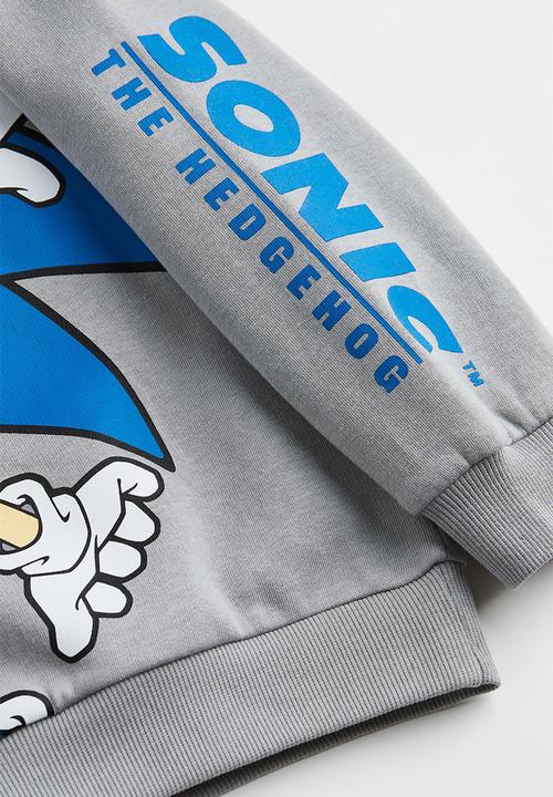 H&M - Printed hoodie - grey/sonic the hedgehog