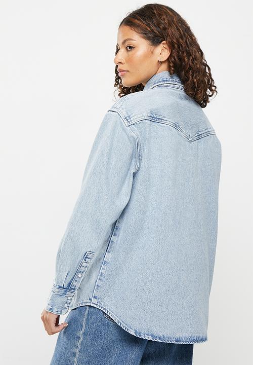 Levi’s® - Dylan oversized western - indigo destructed