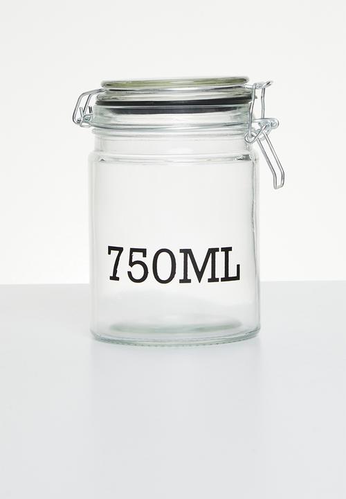 Excellent Houseware - Storage jar multi set of 2 - clear