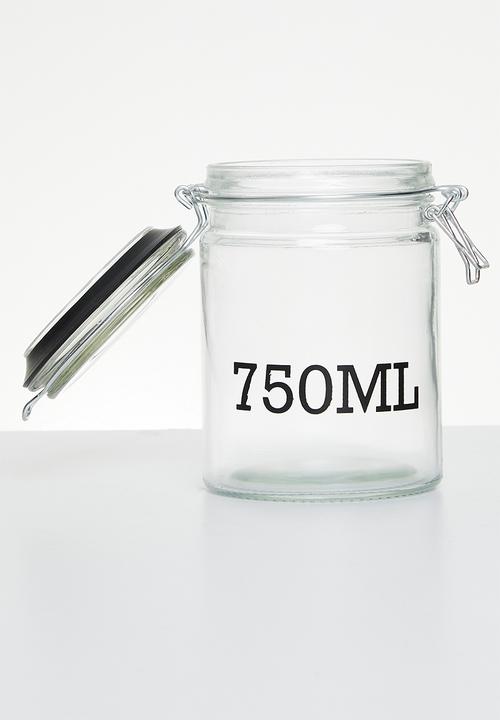 Excellent Houseware - Storage jar multi set of 2 - clear