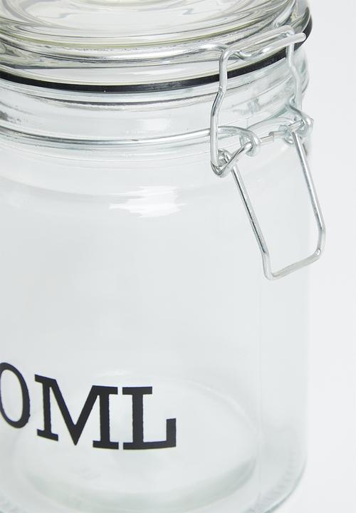 Excellent Houseware - Storage jar multi set of 2 - clear